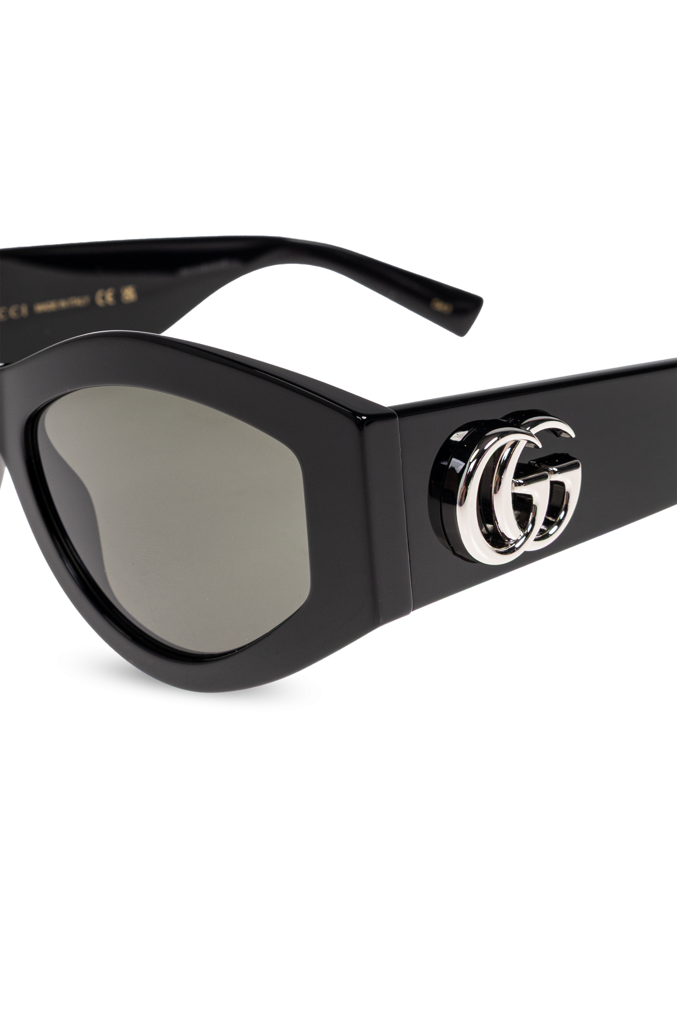 GUCCI sunglasses vintage インターロッキング ブラック Gucci Sunglasses GG1680S 002 Shiny Shiny Black - eye-oo.com